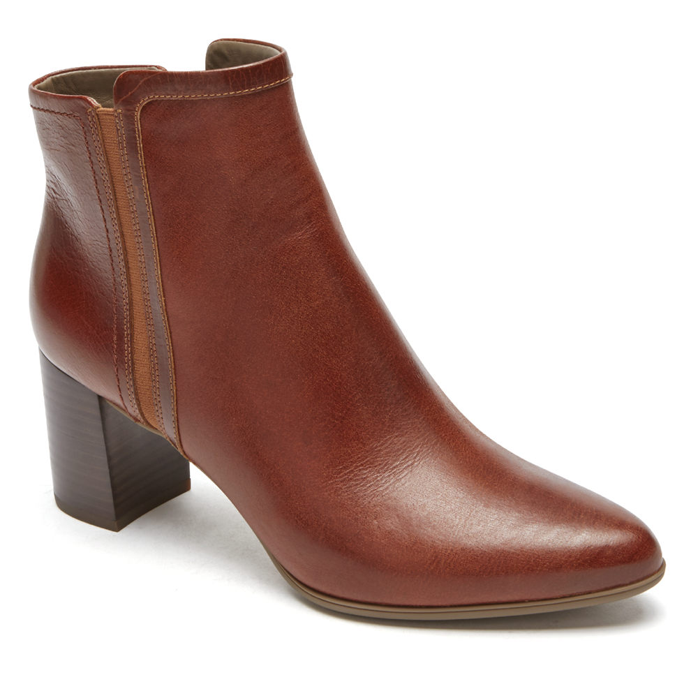 Rockport Womens Booties Brown - Total Motion Lynix Lay - UK 612-LJFRBW